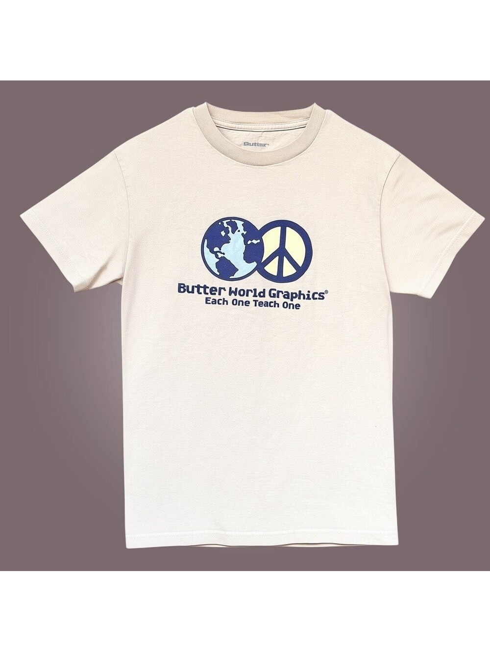 Butter World Graphics Tee | Cream, M